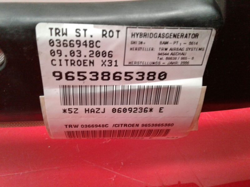 Airbag Cortinha Izquierdo CITROËN C5 II (RC_) Imagem-1
