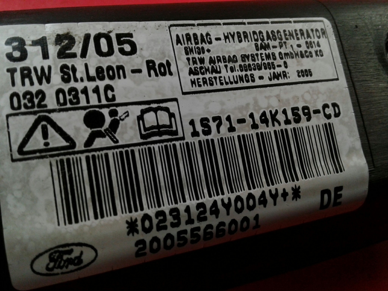 Airbag cortina esquerdo FORD Mondeo III (B5Y) Imagem-2