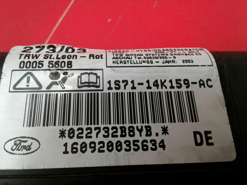 Airbag Rideau Guache FORD Mondeo III Carrinha (BWY) Imagem-1