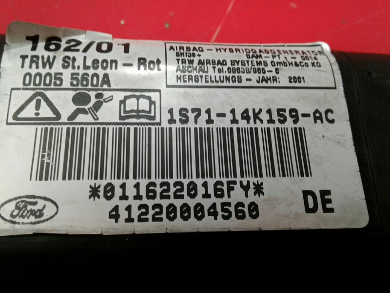 Airbag cortina esquerdo FORD Mondeo III Carrinha (BWY) Imagem-1