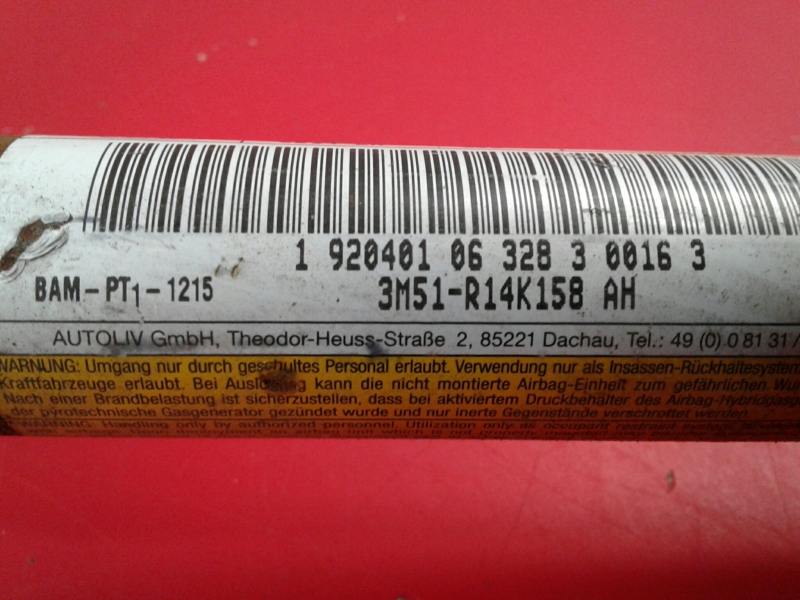 Airbag cortina esquerdo FORD Focus C-Max (DM2) Imagem-1