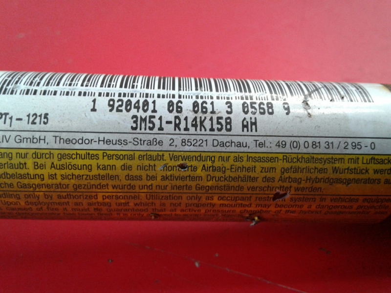 Airbag cortina esquerdo FORD Focus C-Max (DM2) Imagem-1