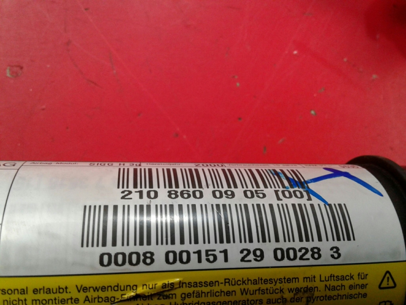 Airbag cortina esquerdo MERCEDES-BENZ Classe E (W210) Imagem-1