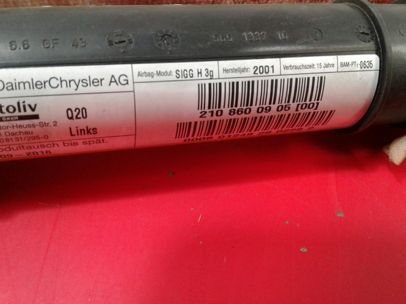 Airbag cortina esquerdo MERCEDES-BENZ Classe E (W210) Imagem-1