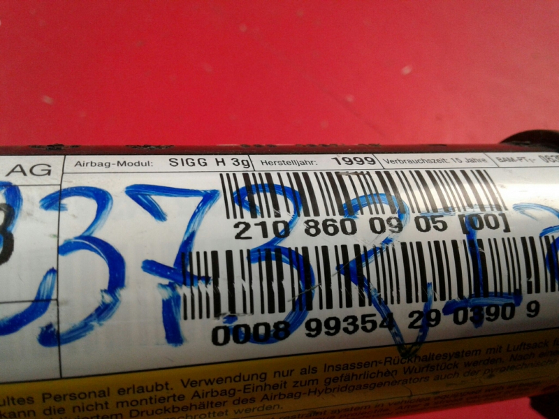Airbag cortina esquerdo MERCEDES-BENZ Classe E (W210) Imagem-1