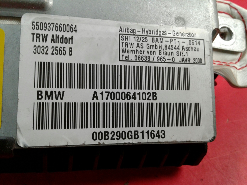 Airbag cortina esquerdo BMW 5 (E39) Imagem-2