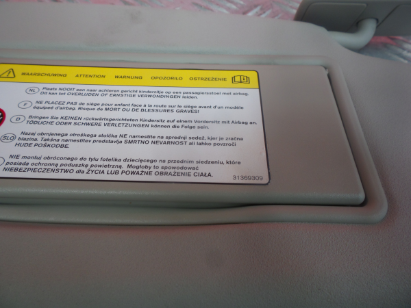 Parasol Derecho VOLVO V40 Hatchback Imagem-1