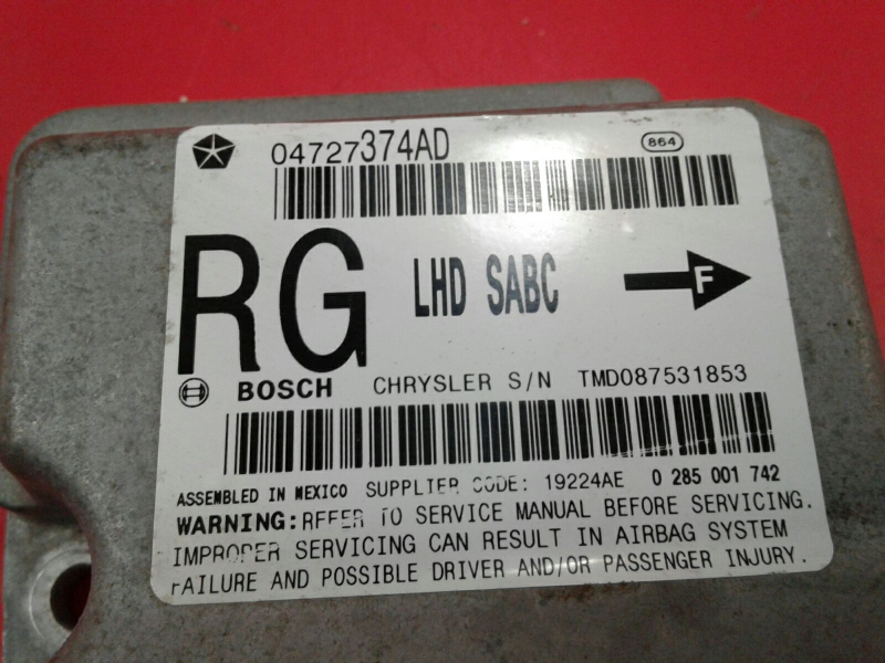 Centralita airbag CHRYSLER Voyager IV (RG, RS) Imagem-1