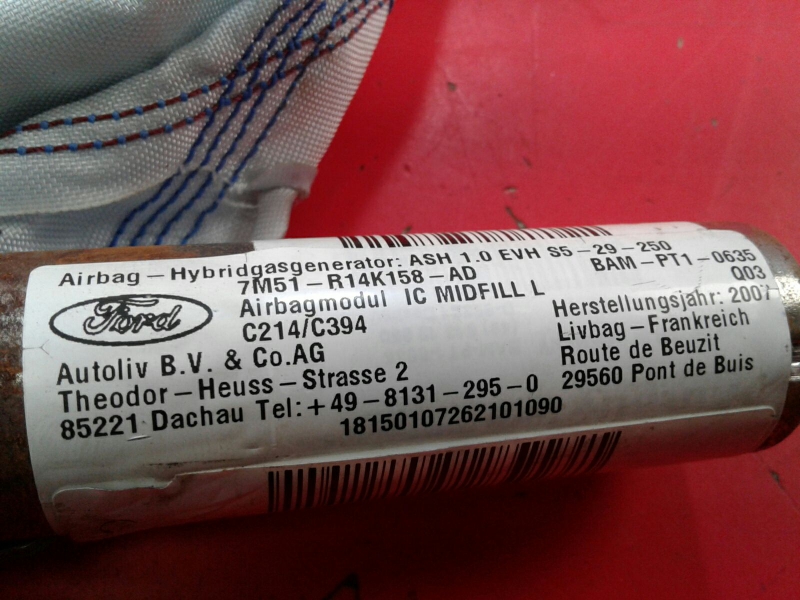 Airbag cortina esquerdo FORD C-Max (DM2) Imagem-3