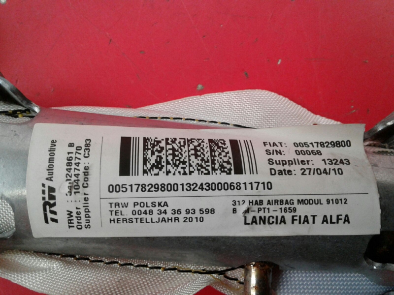 Airbag a Tendina Destra FIAT 500 (312_) Imagem-2