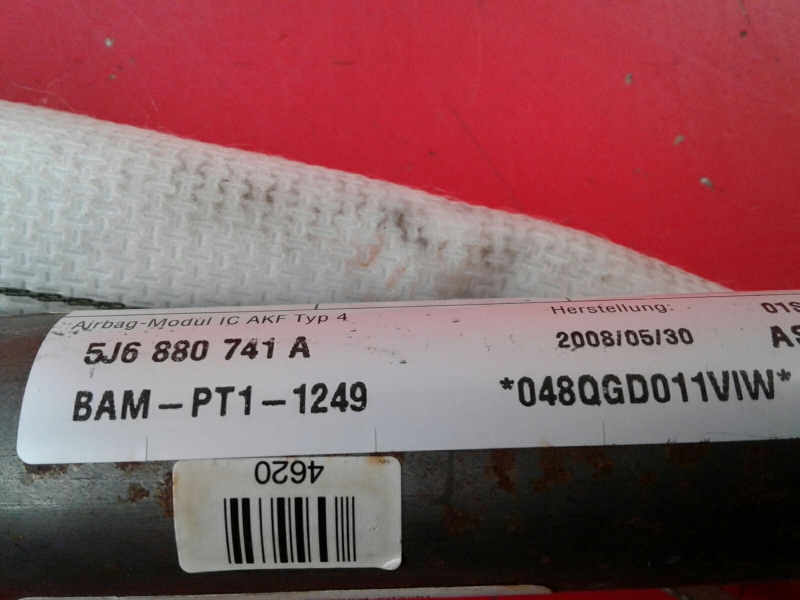Airbag cortina esquerdo SKODA Fabia II Break (545, 5J) Imagem-2