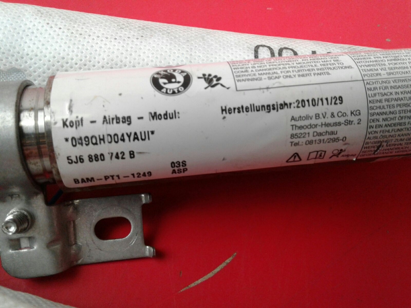 Airbag cortina direito SKODA Fabia II Hatchback (542, 5J) Imagem-2