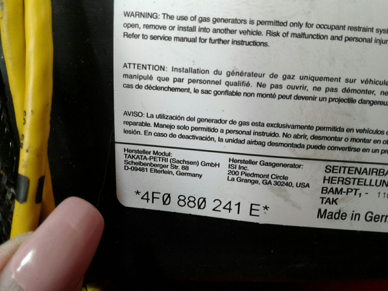 Airbag Izquierdo AUDI A6 Avant (4F5, C6) Imagem-1