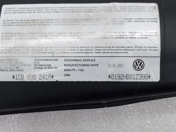 Airbag Guache VOLKSWAGEN New Beetle (9C1, 1C1) Imagem-3