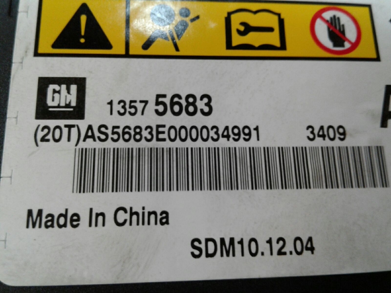 Airbag control unit / ECU Airbag OPEL Astra J Imagem-1