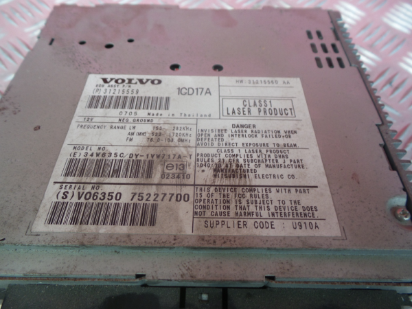 Radio / autorradio VOLVO V50 (MW) Imagem-2