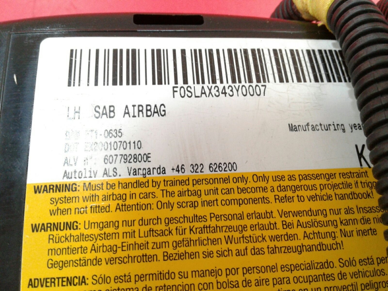 Airbag banco esquerdo KIA Ceed (ED) Imagem-3