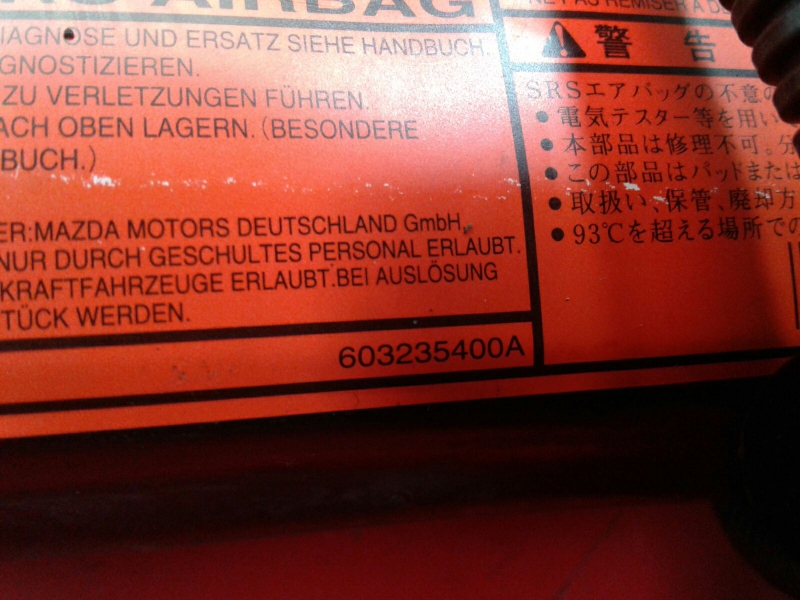 Airbag  Droite MAZDA 3 Sedan (BK) Imagem-3