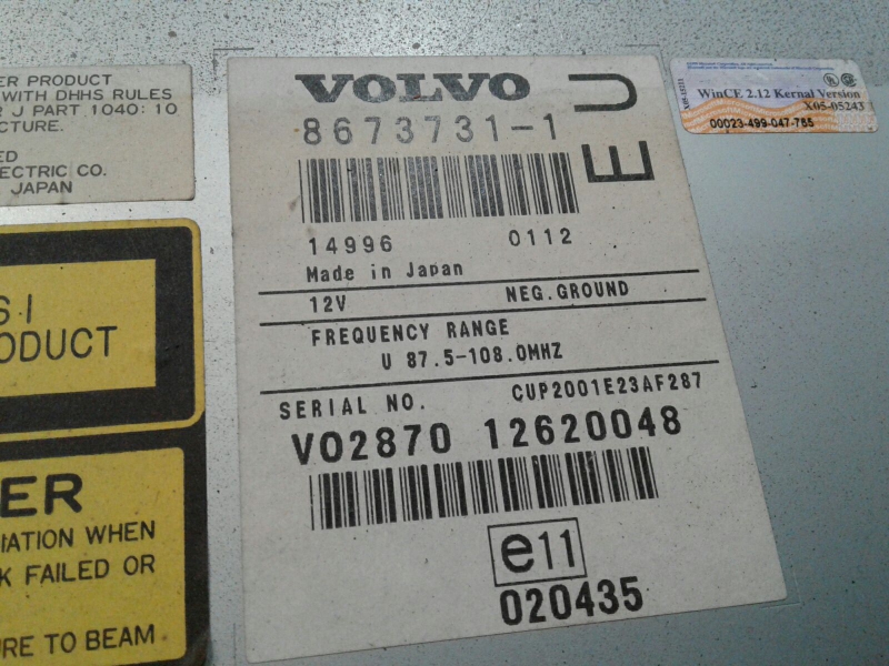 Lettore CD / Scatola VOLVO XC70 Cross Country Imagem-2