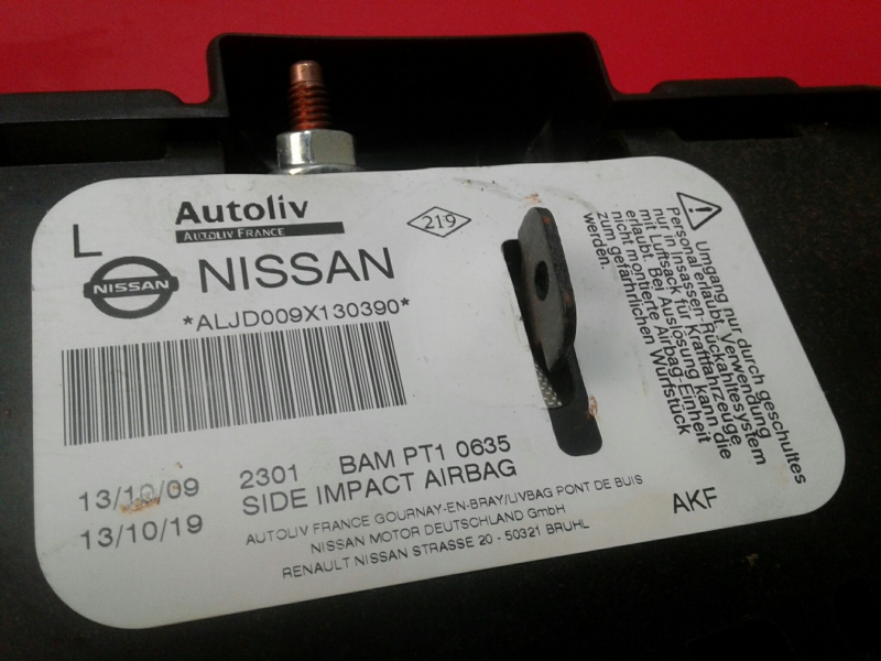 Airbag Izquierdo NISSAN Qashqai/Qashqai+2 I (J10, JJ10) Imagem-2