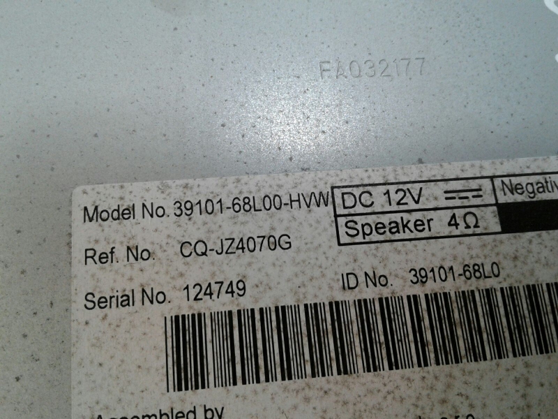 Rádio / auto-rádio SUZUKI Swift IV (FZ, NZ) Imagem-5