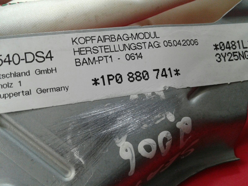 Airbag cortina esquerdo SEAT Leon (1P1) Imagem-3