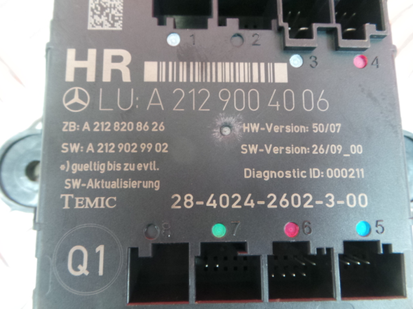 Right front Door Unit Module MERCEDES-BENZ Classe C (W204) Imagem-2