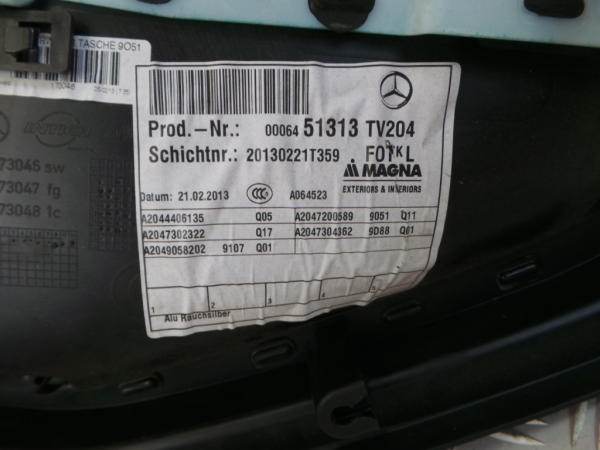 Türverkleidung hinten links MERCEDES-BENZ Classe C (W204) Imagem-2