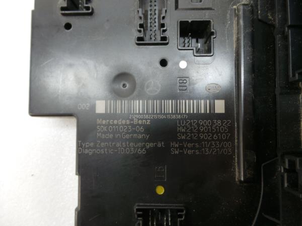 Fuse box / SAM / BSI MERCEDES-BENZ Classe E (W212) Imagem-14