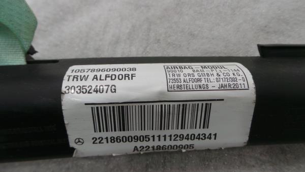 Airbag cortina esquerdo MERCEDES-BENZ Classe S (W221) Imagem-5