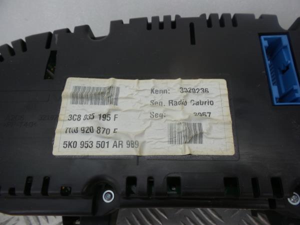 Quadrante / Cuadro de instrumentos VOLKSWAGEN Sharan (7N) Imagem-5