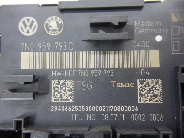 Right front Door Unit Module VOLKSWAGEN Sharan (7N) Imagem-5