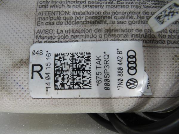 Right Seat Airbag VOLKSWAGEN Sharan (7N) Imagem-1