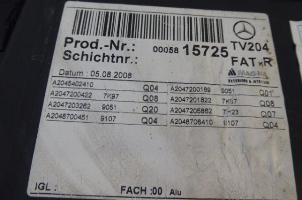 Right front door panel MERCEDES-BENZ Classe C (W204) Imagem-4