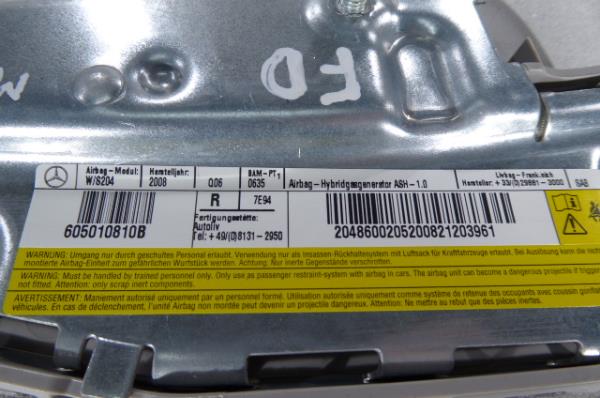 Airbag Derecho MERCEDES-BENZ Classe C (W204) Imagem-3