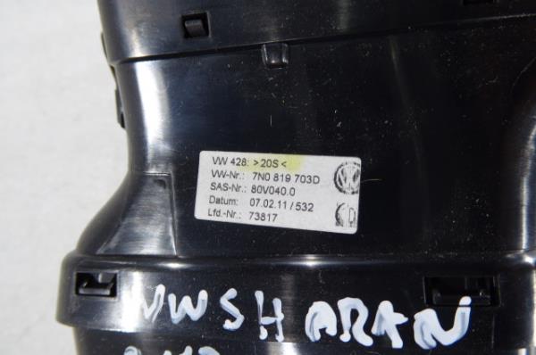 Diffuser / air vent VOLKSWAGEN Sharan (7N) Imagem-3