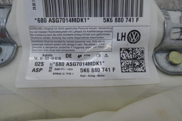 Airbag cortina esquerdo VOLKSWAGEN Golf VI (5K1) Imagem-4