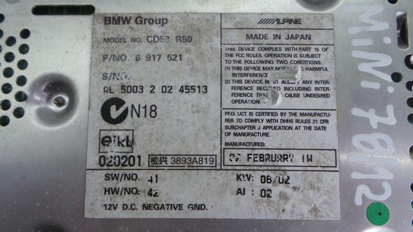 Radio / Autoradio MINI Mini (R50, R53) Imagem-4