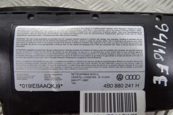 Left Seat Airbag AUDI Allroad (4BH, C5) Imagem-3