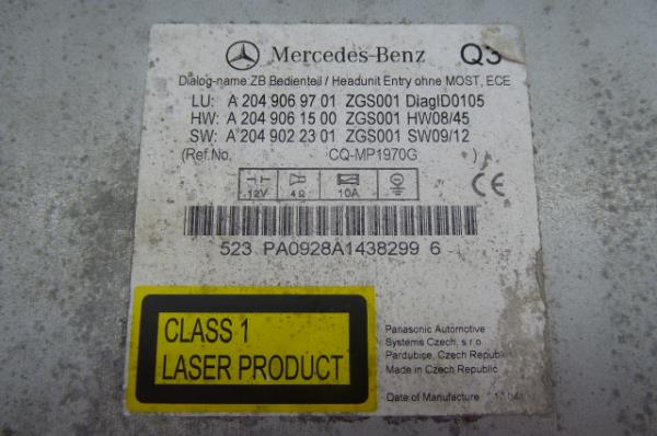 Car radio MERCEDES-BENZ Classe C (W204) Imagem-4