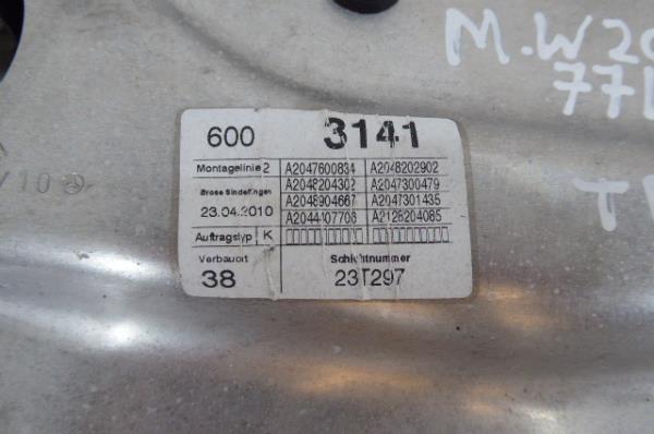 Right rear window regulator MERCEDES-BENZ Classe C (W204) Imagem-4