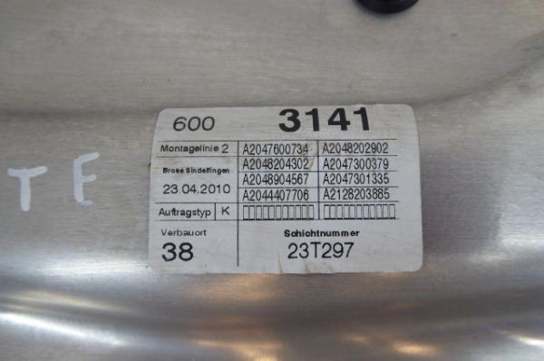 Left rear window regulator MERCEDES-BENZ Classe C (W204) Imagem-4