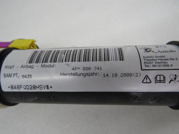 Airbag cortina esquerdo AUDI Allroad (4BH, C5) Imagem-5