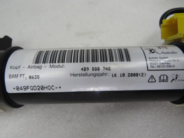 Airbag Rideau Droite AUDI Allroad (4BH, C5) Imagem-3