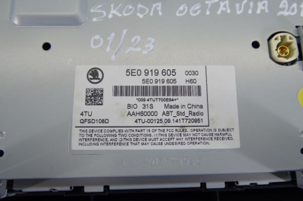 Rádio / auto-rádio SKODA Octavia III Hatchback (5E3) Imagem-5
