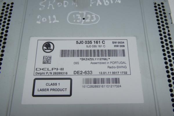 Rádio / auto-rádio SKODA Fabia II Hatchback (542, 5J) Imagem-5