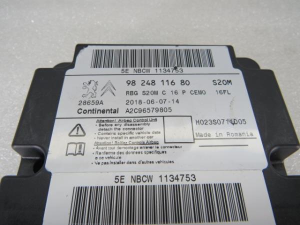 Airbag control unit / ECU Airbag PEUGEOT 3008 II (M_) Imagem-2