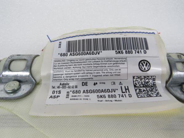 Airbag cortina esquerdo VOLKSWAGEN Golf VI (5K1) Imagem-2