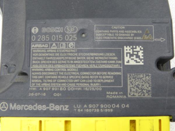 Centralina airbag MERCEDES-BENZ Sprinter 3,5-t (907, 910) Imagem-3