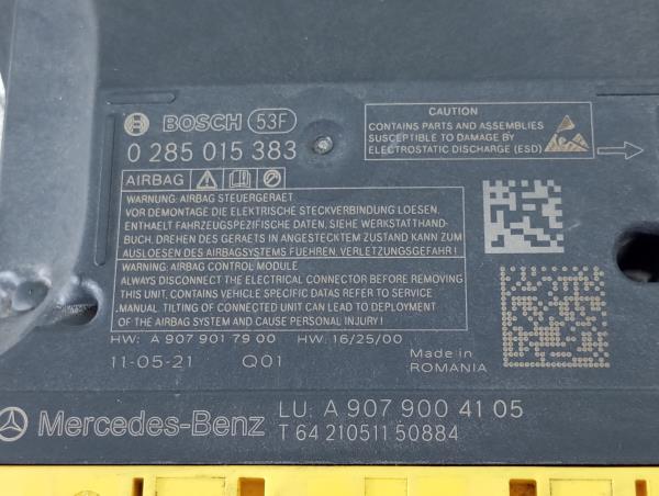 Centralina airbag MERCEDES-BENZ Sprinter 3,5-t (907, 910) Imagem-1